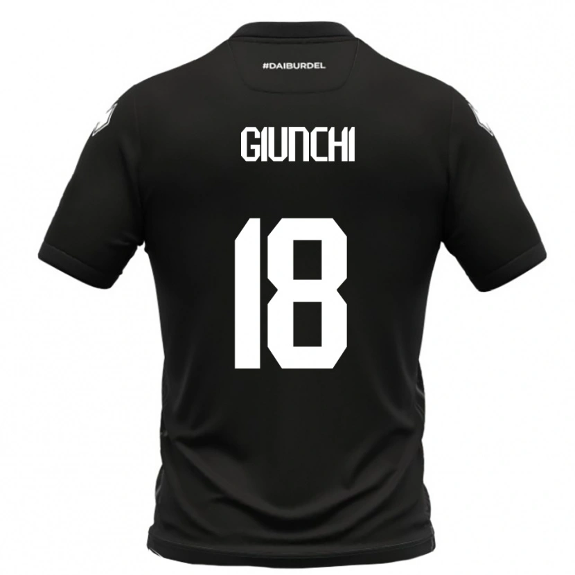 Danxen Criança Camisola Andrea Giunchi #18 Preto Branco Alternativa 2025/26 Camisa
