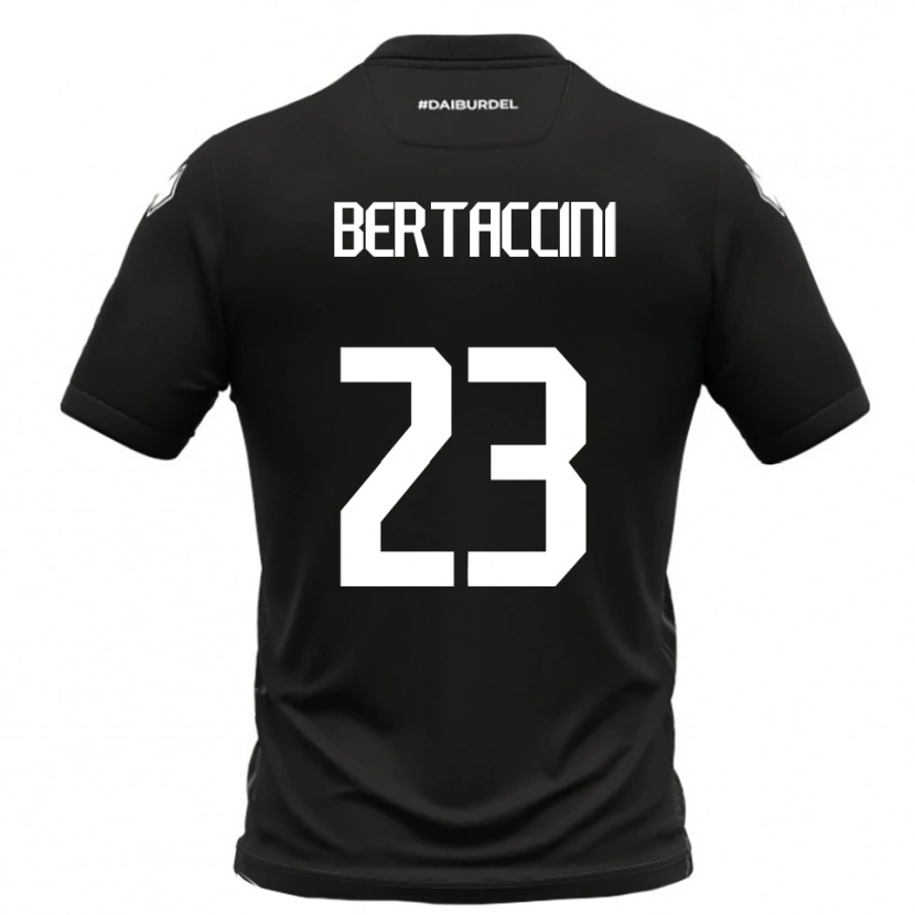 Danxen Criança Camisola Filippo Bertaccini #23 Preto Branco Alternativa 2025/26 Camisa