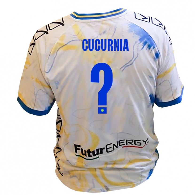 Danxen Criança Camisola Alessandro Cucurnia #0 Branco Amarelo Azul Alternativa 2025/26 Camisa