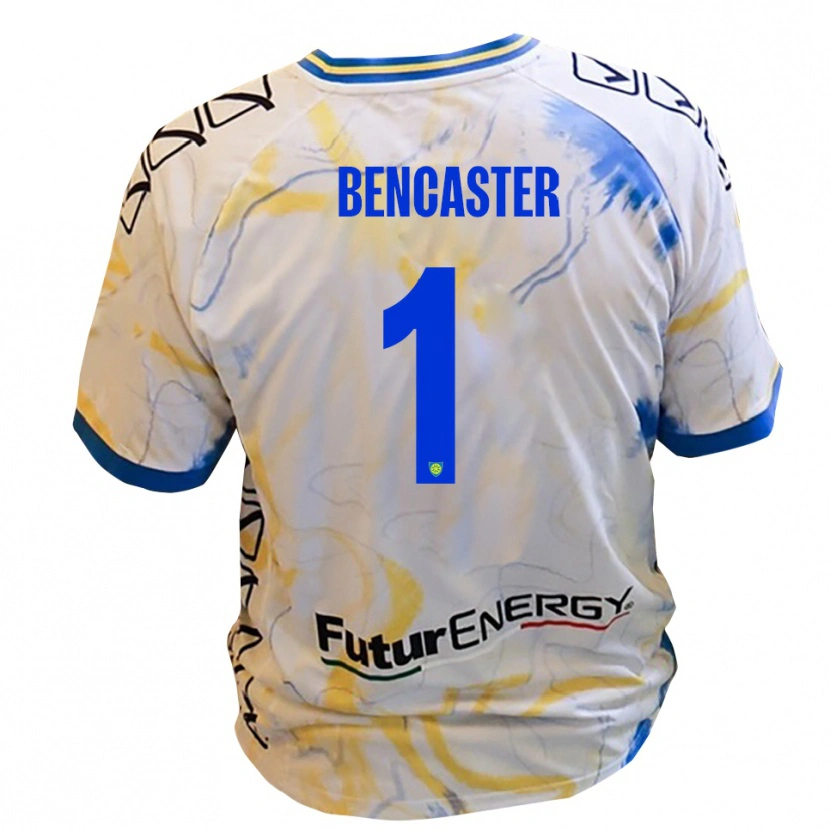 Danxen Criança Camisola Mattia Bencaster #1 Branco Amarelo Azul Alternativa 2025/26 Camisa