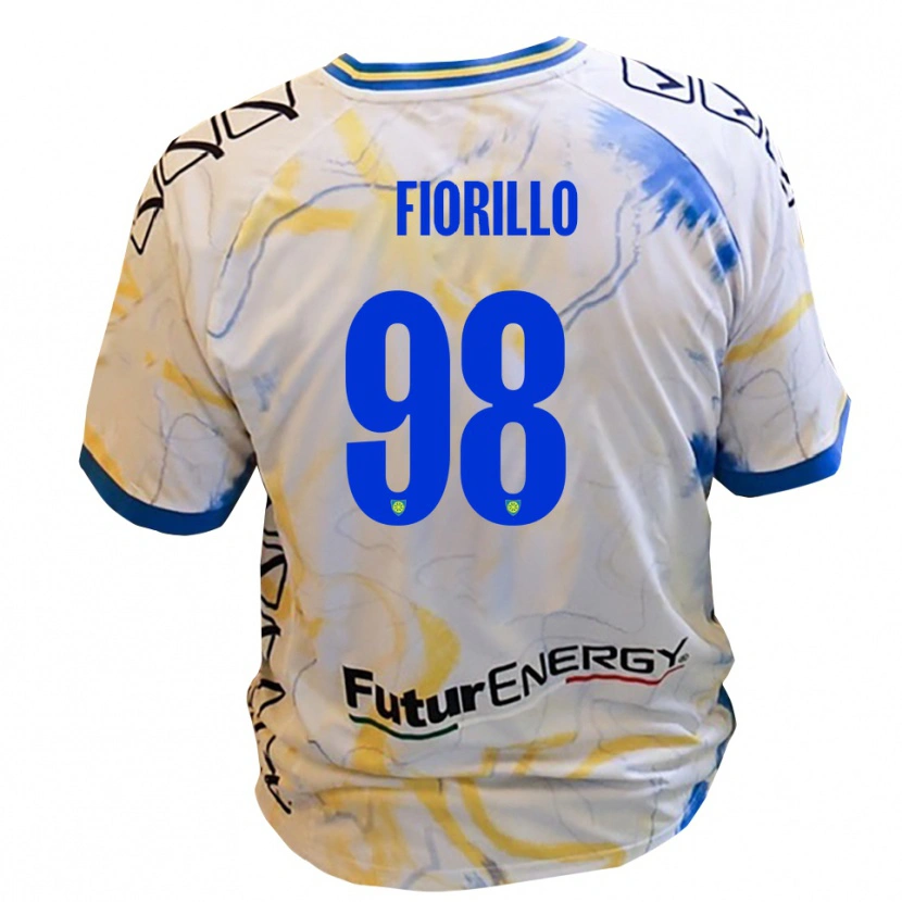 Danxen Criança Camisola Vincenzo Fiorillo #98 Branco Amarelo Azul Alternativa 2025/26 Camisa