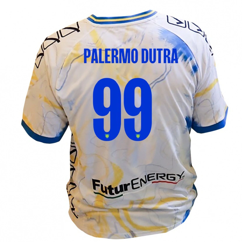 Danxen Criança Camisola Ryduan Palermo Dutra #99 Branco Amarelo Azul Alternativa 2025/26 Camisa