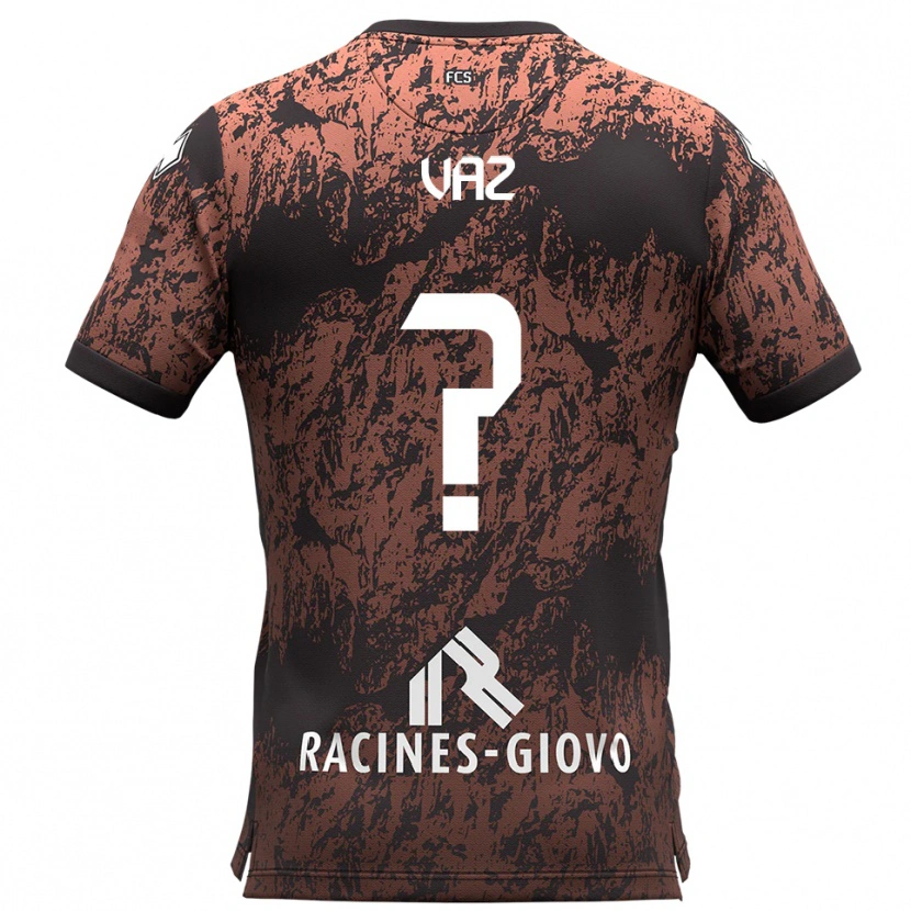 Danxen Criança Camisola Pedro Vaz #0 Marrom Preto Alternativa 2025/26 Camisa