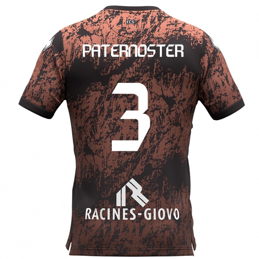Danxen Criança Camisola Ivan Paternoster #3 Marrom Preto Alternativa 2025/26 Camisa