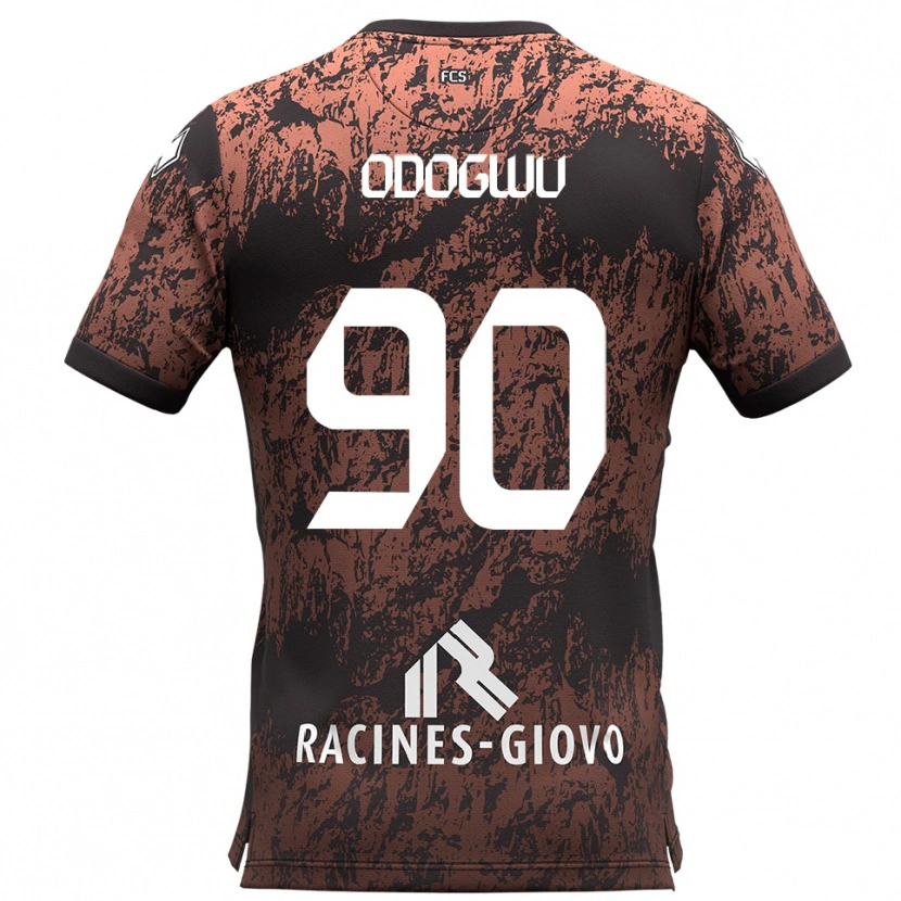 Danxen Criança Camisola Raphael Odogwu #90 Marrom Preto Alternativa 2025/26 Camisa