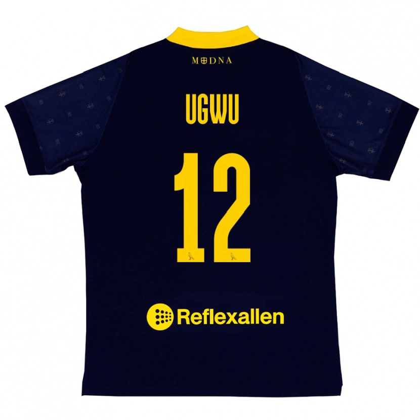 Danxen Criança Camisola Ferdinand Ugwu #12 Marinho Amarelo Alternativa 2025/26 Camisa