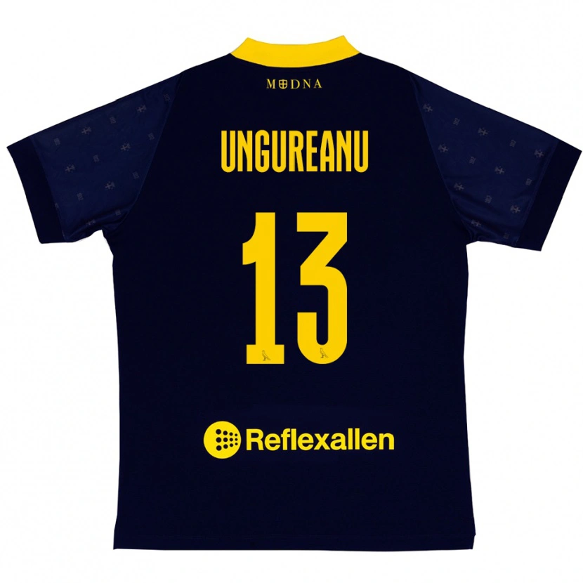 Danxen Criança Camisola Eduard Ungureanu #13 Marinho Amarelo Alternativa 2025/26 Camisa