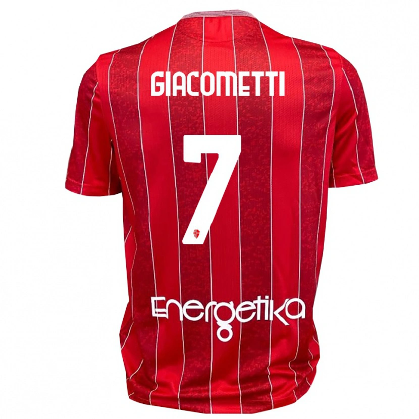 Danxen Criança Camisola Alex Giacometti #7 Vermelho Branco Alternativa 2025/26 Camisa