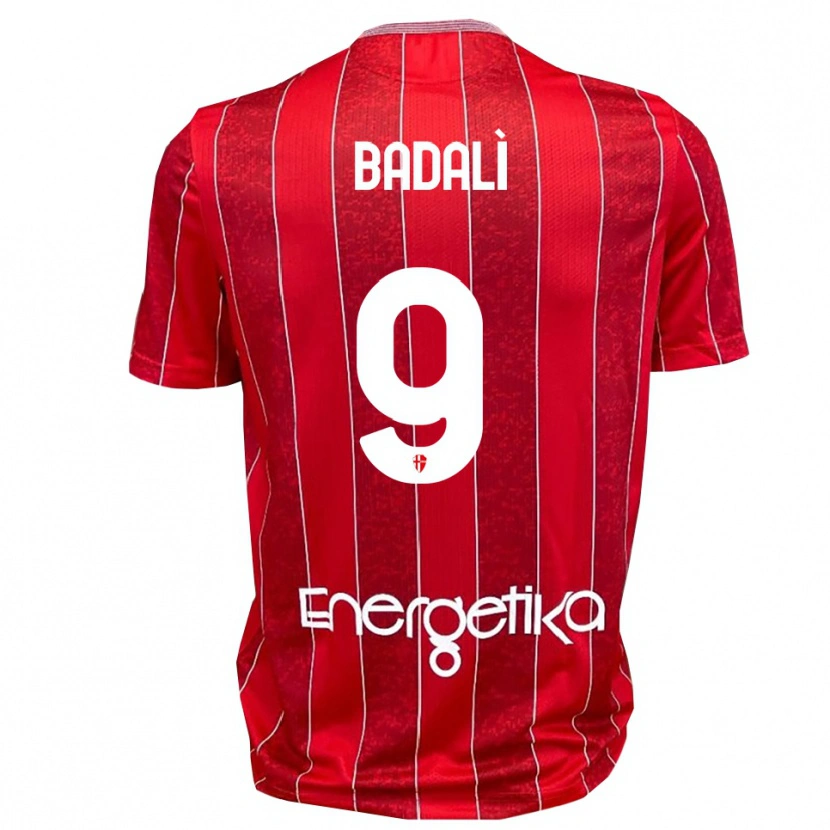 Danxen Criança Camisola Ignazio Badalì #9 Vermelho Branco Alternativa 2025/26 Camisa