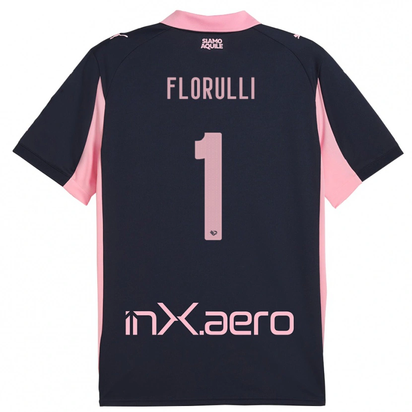Danxen Criança Camisola Gerlando Florulli #1 Marinho Rosa Alternativa 2025/26 Camisa
