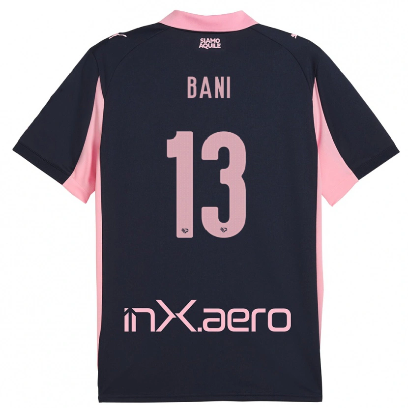 Danxen Criança Camisola Mattia Bani #13 Marinho Rosa Alternativa 2025/26 Camisa