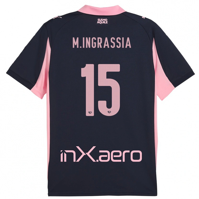 Danxen Criança Camisola Manuel Ingrassia #15 Marinho Rosa Alternativa 2025/26 Camisa