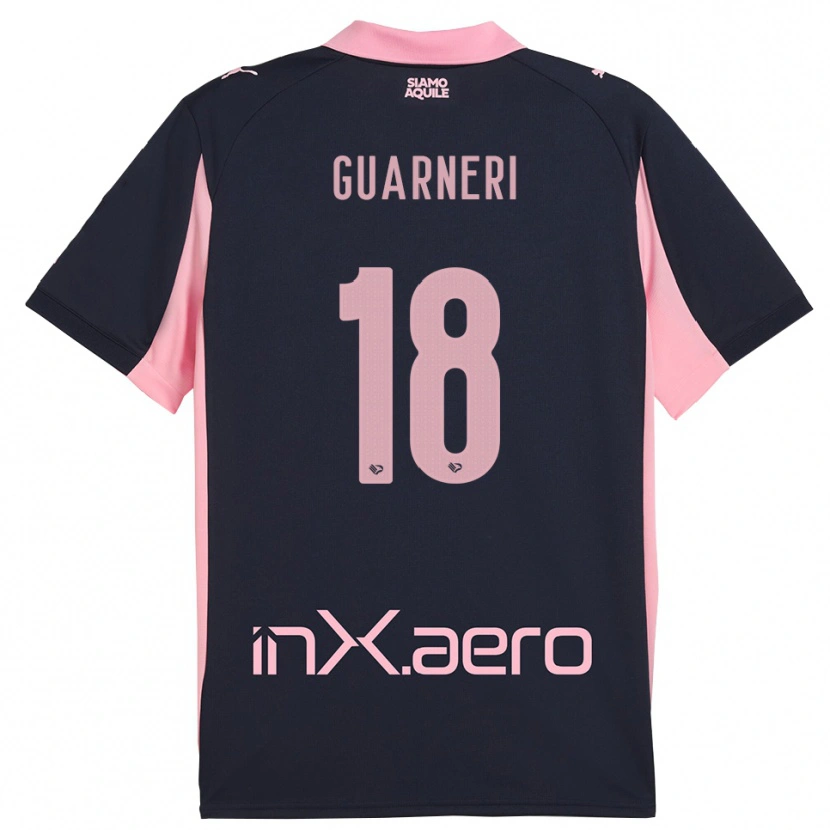 Danxen Criança Camisola Davide Guarneri #18 Marinho Rosa Alternativa 2025/26 Camisa