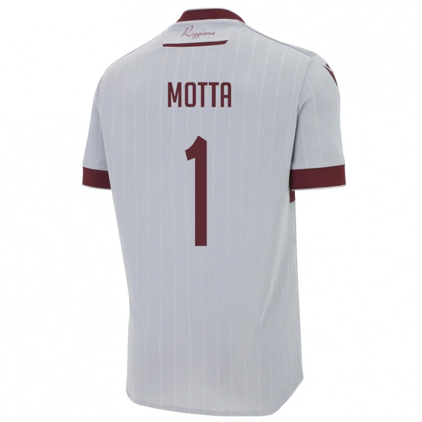 Danxen Criança Camisola Edoardo Motta #1 Borgonha Branco Alternativa 2025/26 Camisa