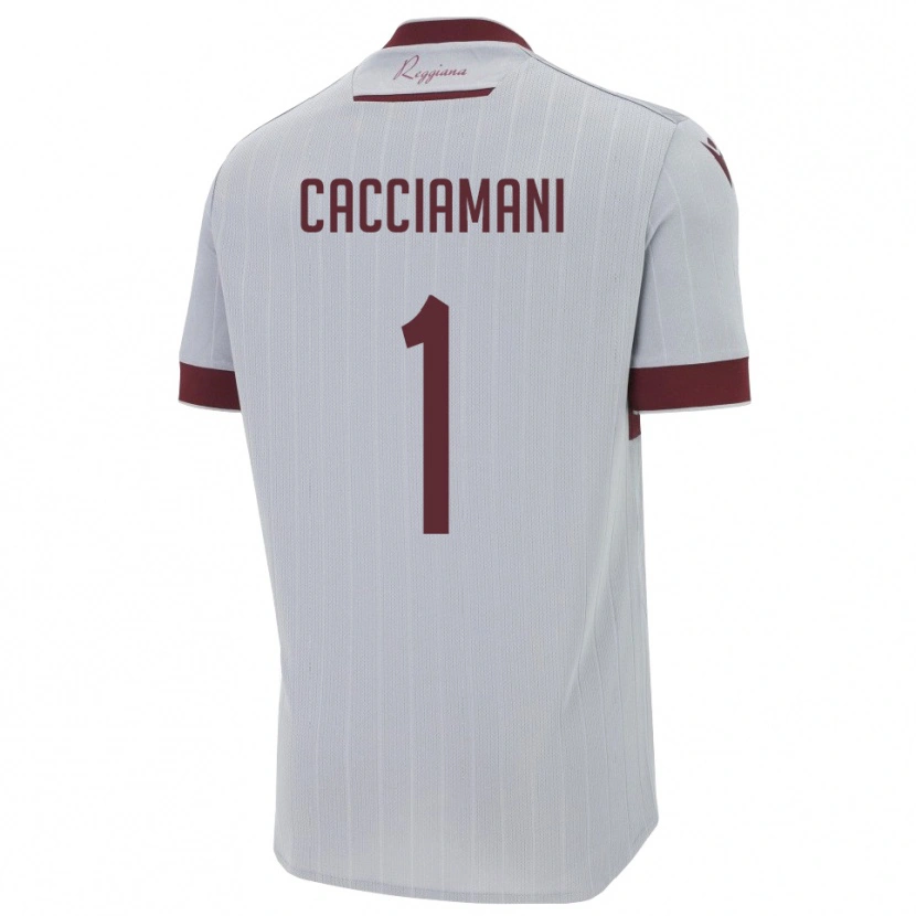 Danxen Criança Camisola Niccolò Cacciamani #1 Borgonha Branco Alternativa 2025/26 Camisa
