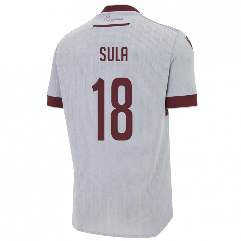 Danxen Criança Camisola Joel Sula #18 Borgonha Branco Alternativa 2025/26 Camisa