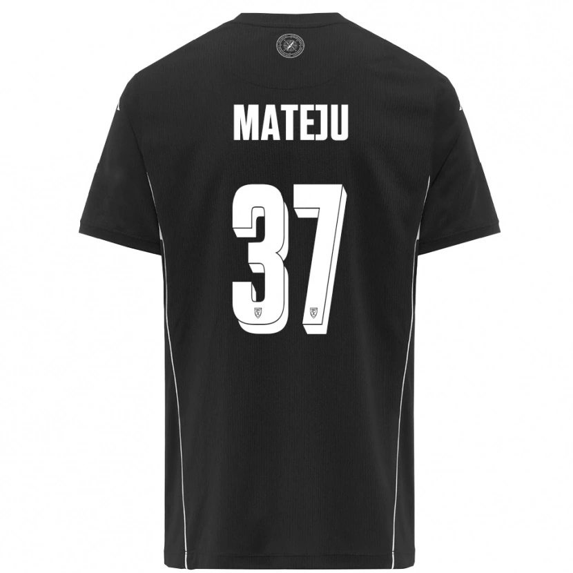 Danxen Criança Camisola Ales Mateju #37 Preto Branco Alternativa 2025/26 Camisa