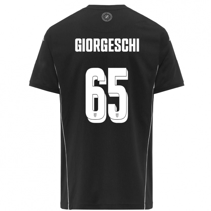 Danxen Criança Camisola Simone Giorgeschi #65 Preto Branco Alternativa 2025/26 Camisa