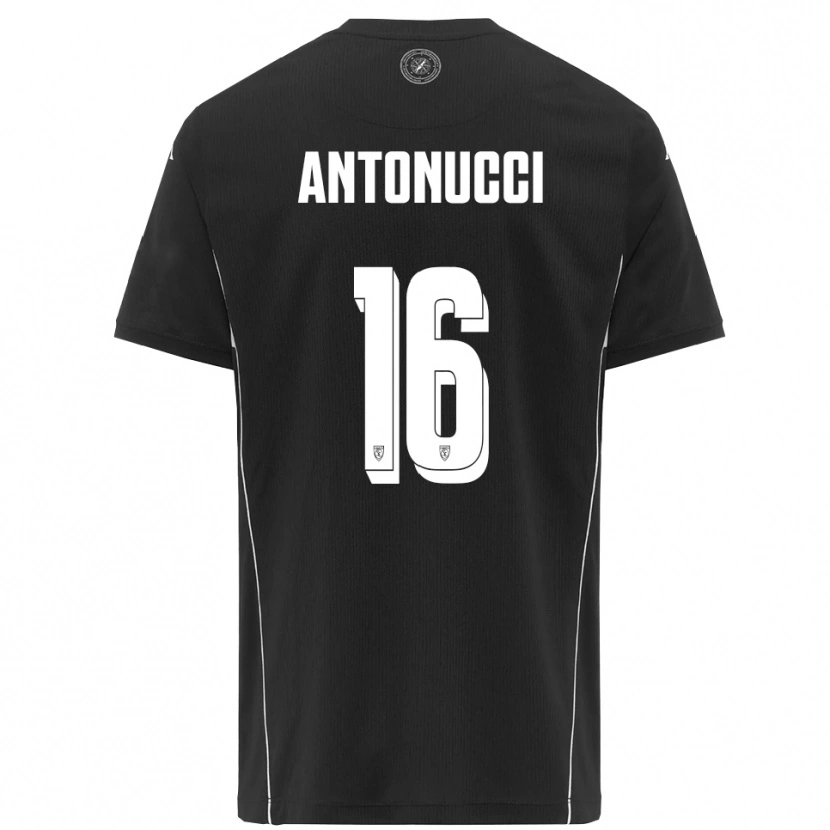 Danxen Criança Camisola Mirko Antonucci #16 Preto Branco Alternativa 2025/26 Camisa