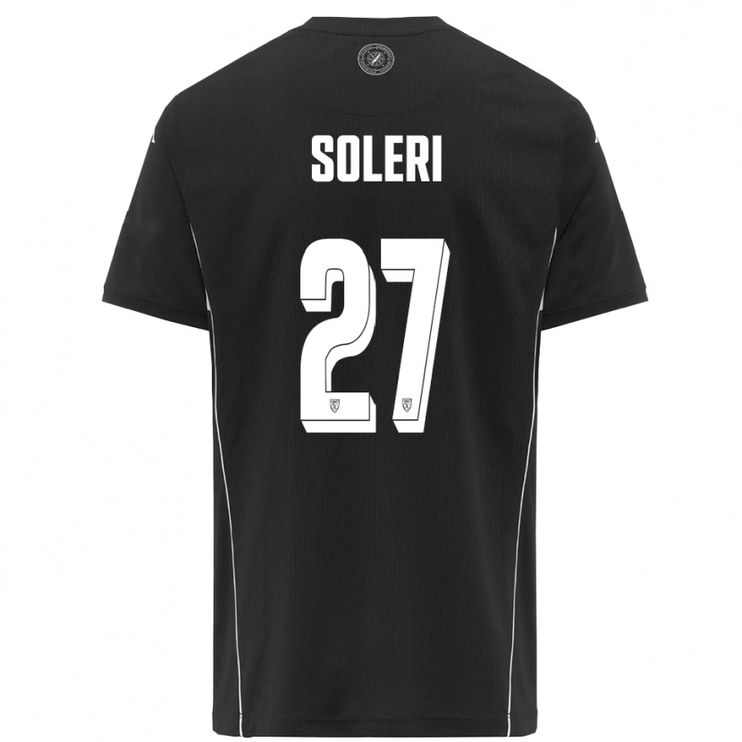 Danxen Criança Camisola Edoardo Soleri #27 Preto Branco Alternativa 2025/26 Camisa