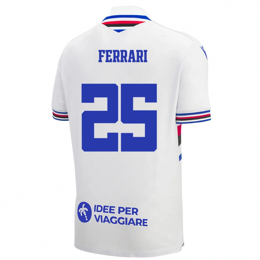 Danxen Criança Camisola Alex Ferrari #25 Branco Azul Vermelho Alternativa 2025/26 Camisa