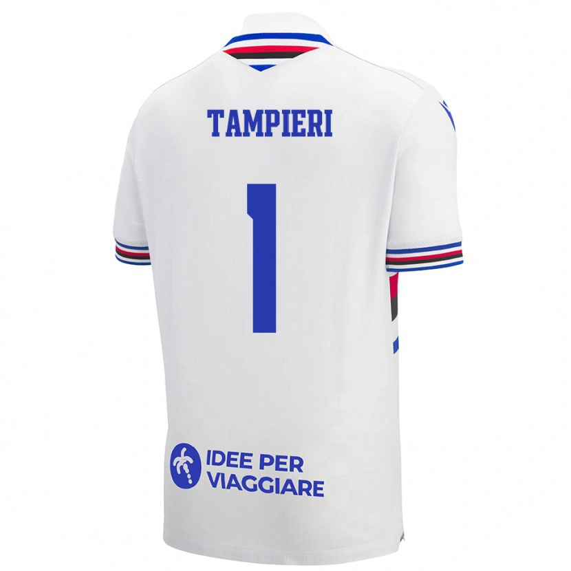 Danxen Criança Camisola Amanda Tampieri #1 Branco Azul Vermelho Alternativa 2025/26 Camisa