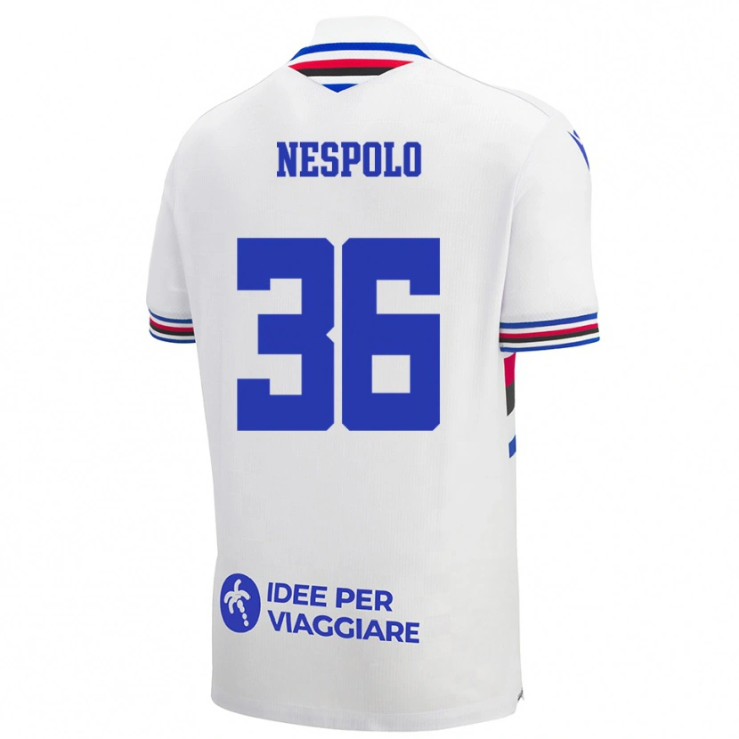 Danxen Criança Camisola Sabrina Nespolo #36 Branco Azul Vermelho Alternativa 2025/26 Camisa
