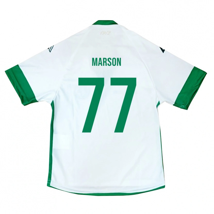 Danxen Criança Camisola Leonardo Marson #77 Branco Verde Azul Alternativa 2025/26 Camisa