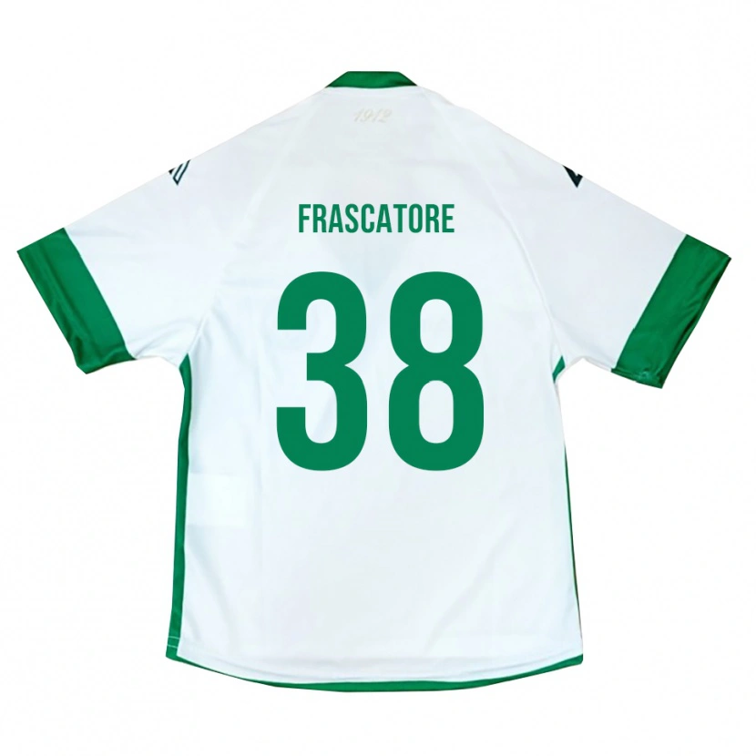 Danxen Criança Camisola Paolo Frascatore #38 Branco Verde Azul Alternativa 2025/26 Camisa