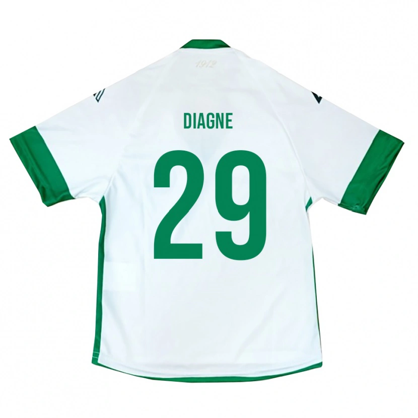 Danxen Criança Camisola Mamadou Diagne #29 Branco Verde Azul Alternativa 2025/26 Camisa