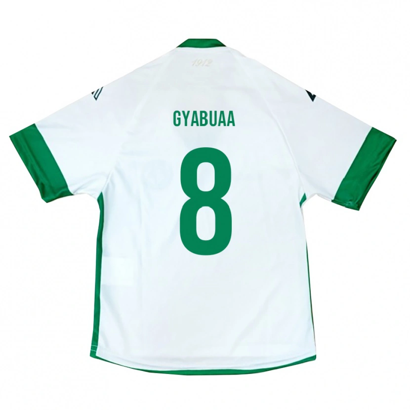 Danxen Criança Camisola Emmanuel Gyabuaa #8 Branco Verde Azul Alternativa 2025/26 Camisa