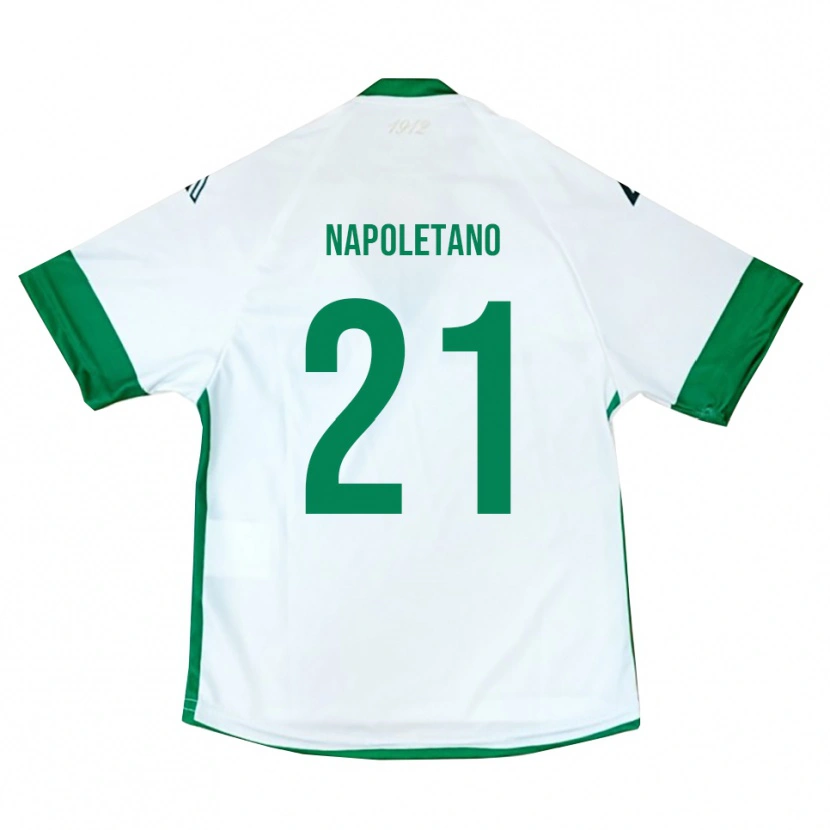 Danxen Criança Camisola Jordan Napoletano #21 Branco Verde Azul Alternativa 2025/26 Camisa