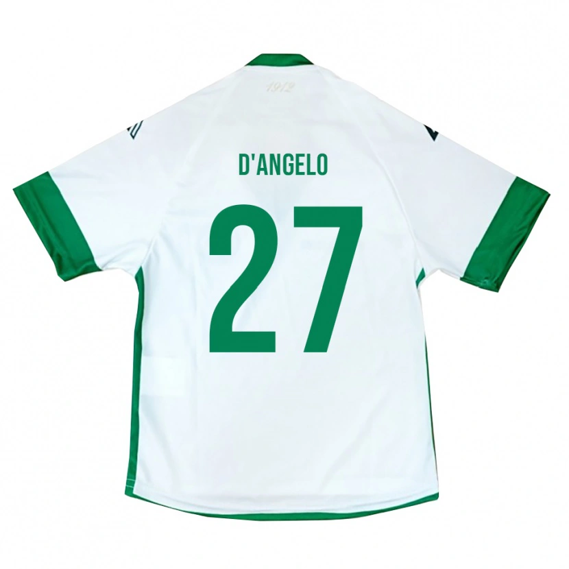 Danxen Criança Camisola Sonny D'angelo #27 Branco Verde Azul Alternativa 2025/26 Camisa