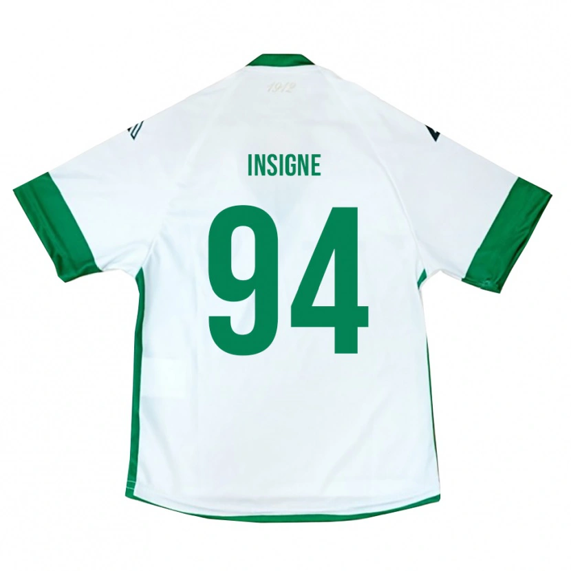 Danxen Criança Camisola Roberto Insigne #94 Branco Verde Azul Alternativa 2025/26 Camisa