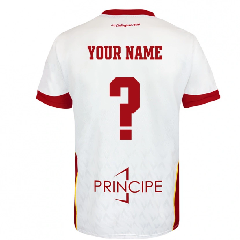 Danxen Criança Camisola Seu Nome #0 Branco Vermelho Alternativa 2025/26 Camisa