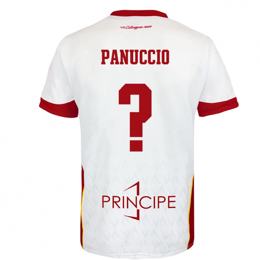 Danxen Criança Camisola Giovanni Panuccio #0 Branco Vermelho Alternativa 2025/26 Camisa