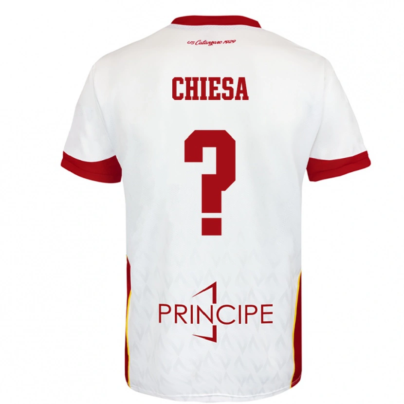 Danxen Criança Camisola Riccardo Chiesa #0 Branco Vermelho Alternativa 2025/26 Camisa