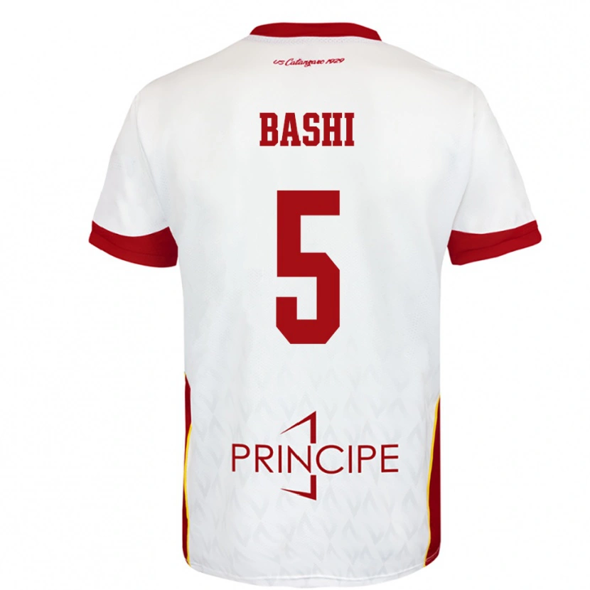 Danxen Criança Camisola Ervin Bashi #5 Branco Vermelho Alternativa 2025/26 Camisa