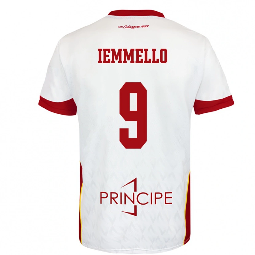 Danxen Criança Camisola Pietro Iemmello #9 Branco Vermelho Alternativa 2025/26 Camisa
