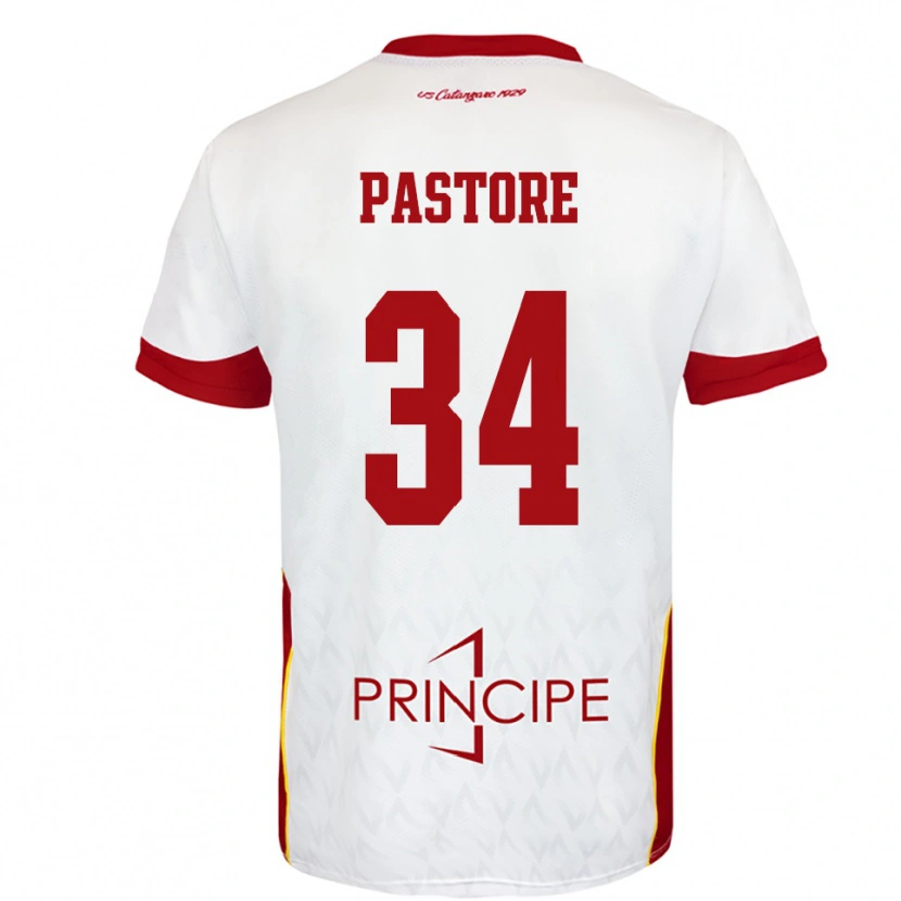 Danxen Criança Camisola Federico Pastore #34 Branco Vermelho Alternativa 2025/26 Camisa