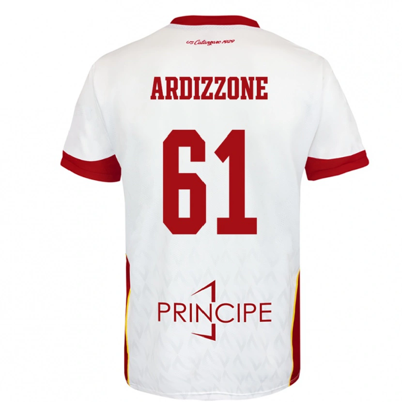 Danxen Criança Camisola Simone Ardizzone #61 Branco Vermelho Alternativa 2025/26 Camisa