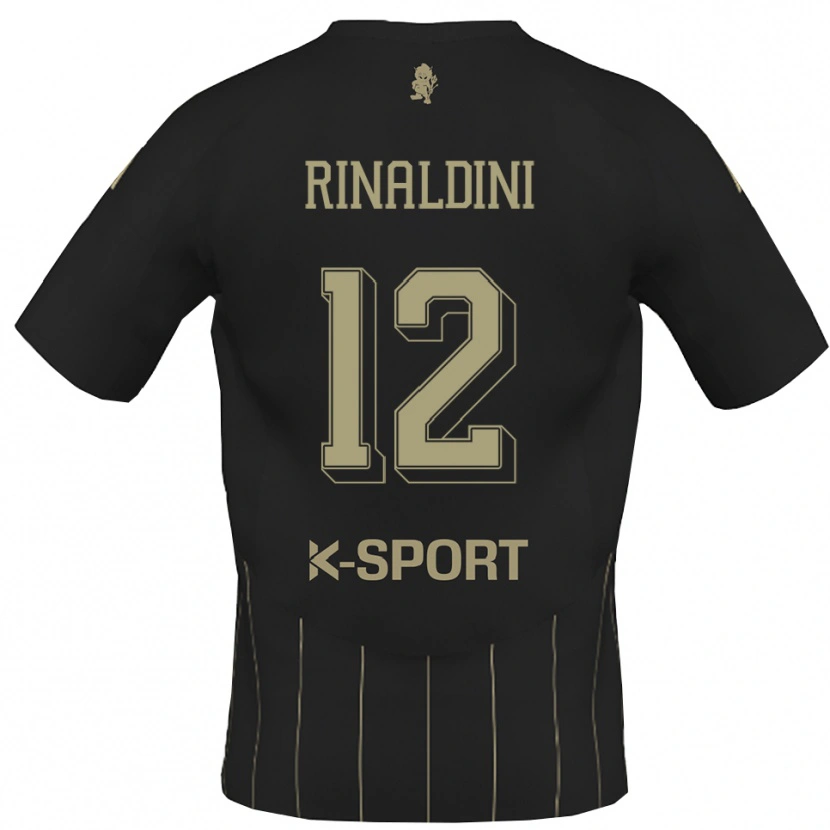 Danxen Criança Camisola Ruben Rinaldini #12 Cinza Branco Alternativa 2025/26 Camisa