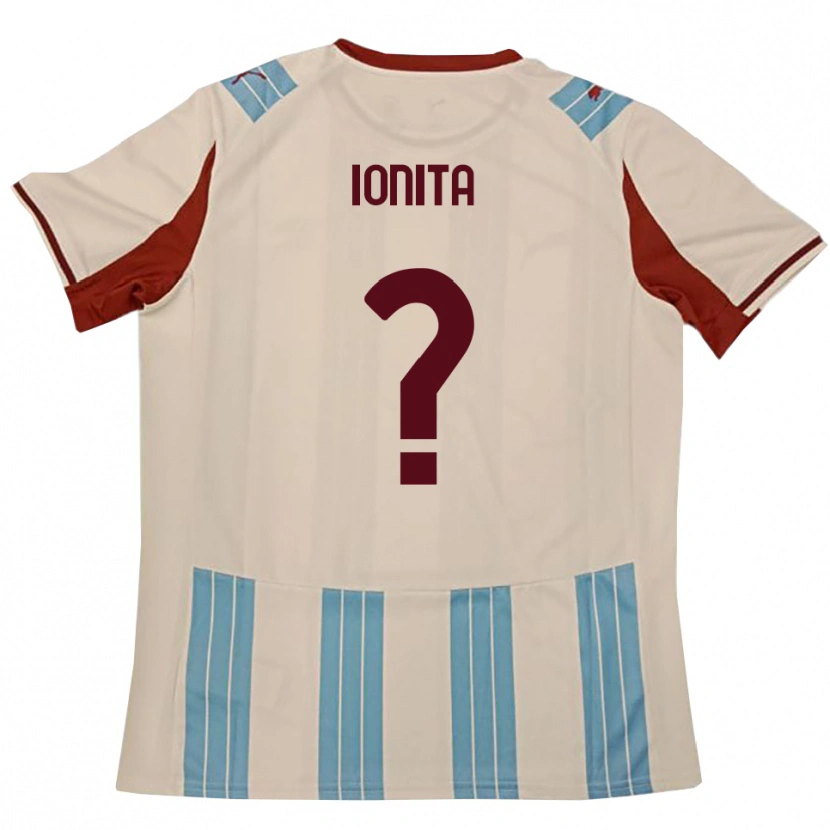 Danxen Criança Camisola Ștefan Ioniță #0 Azul Celeste Branco Alternativa 2025/26 Camisa
