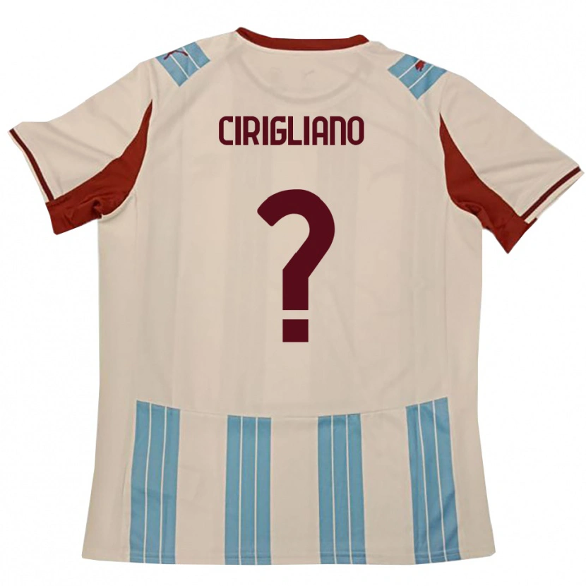 Danxen Criança Camisola Giulio Cirigliano #0 Azul Celeste Branco Alternativa 2025/26 Camisa