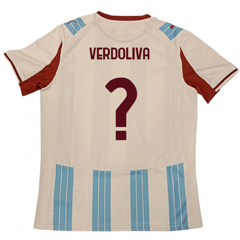 Danxen Criança Camisola Michele Verdoliva #0 Azul Celeste Branco Alternativa 2025/26 Camisa
