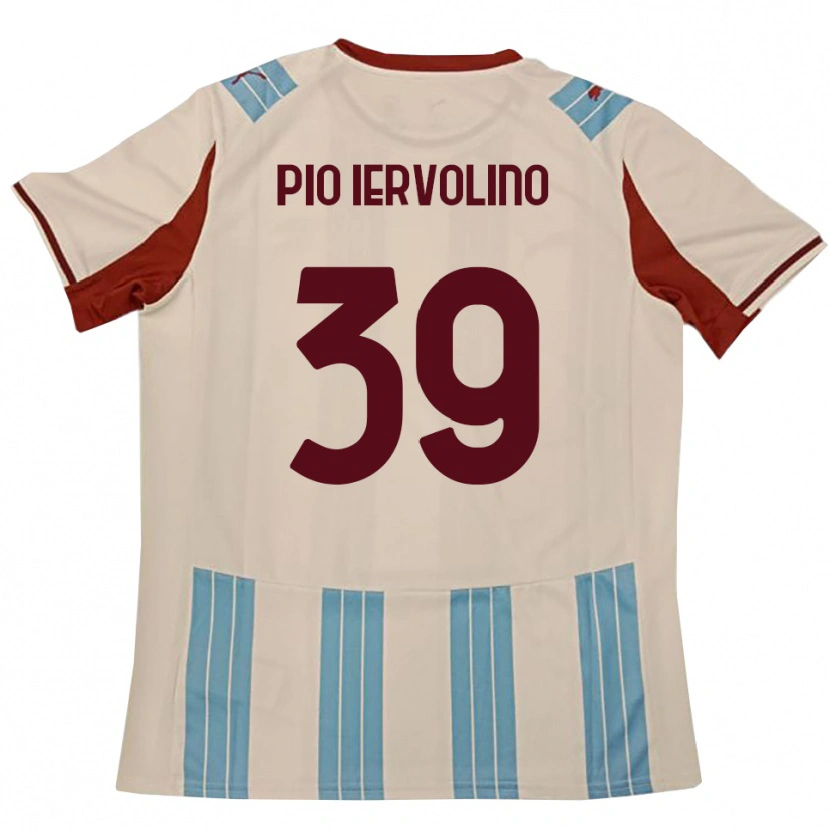 Danxen Criança Camisola Antonio Pio Iervolino #39 Azul Celeste Branco Alternativa 2025/26 Camisa