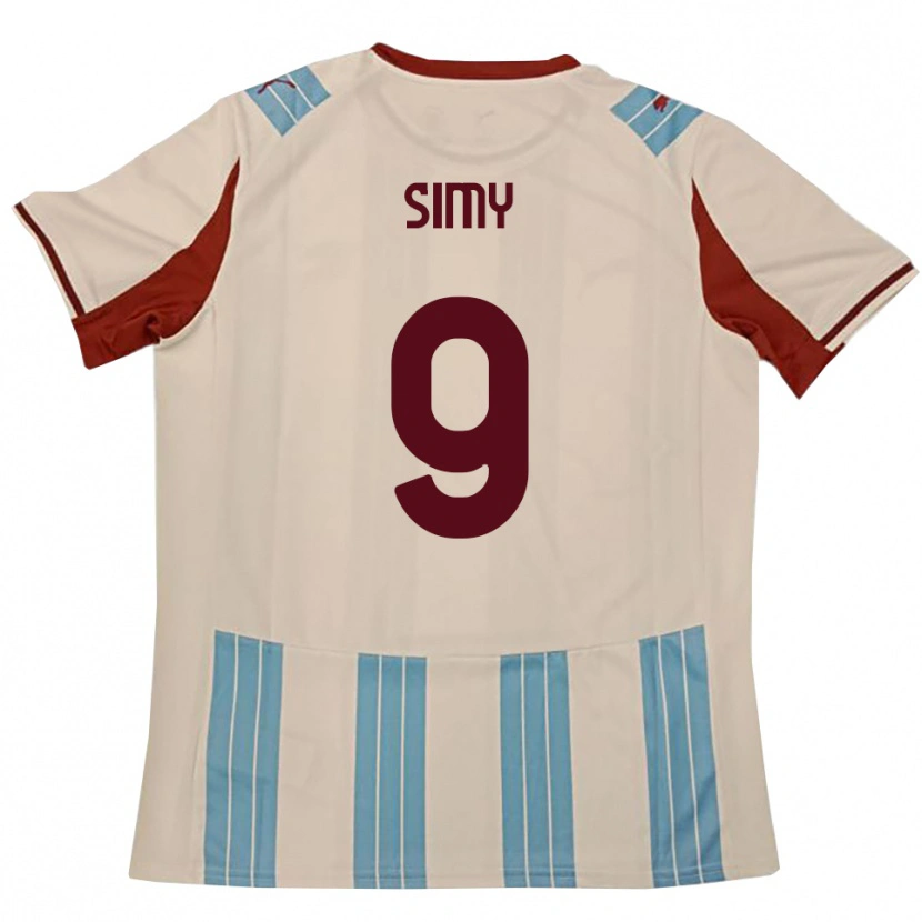 Danxen Criança Camisola Simy #9 Azul Celeste Branco Alternativa 2025/26 Camisa