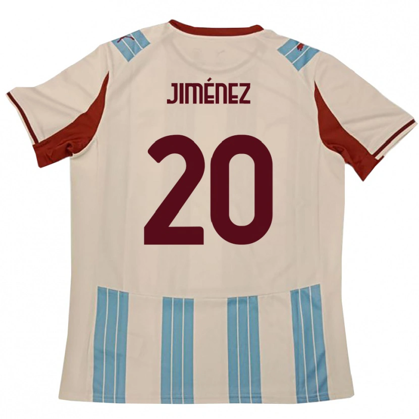 Danxen Criança Camisola Kaleb Jiménez #20 Azul Celeste Branco Alternativa 2025/26 Camisa