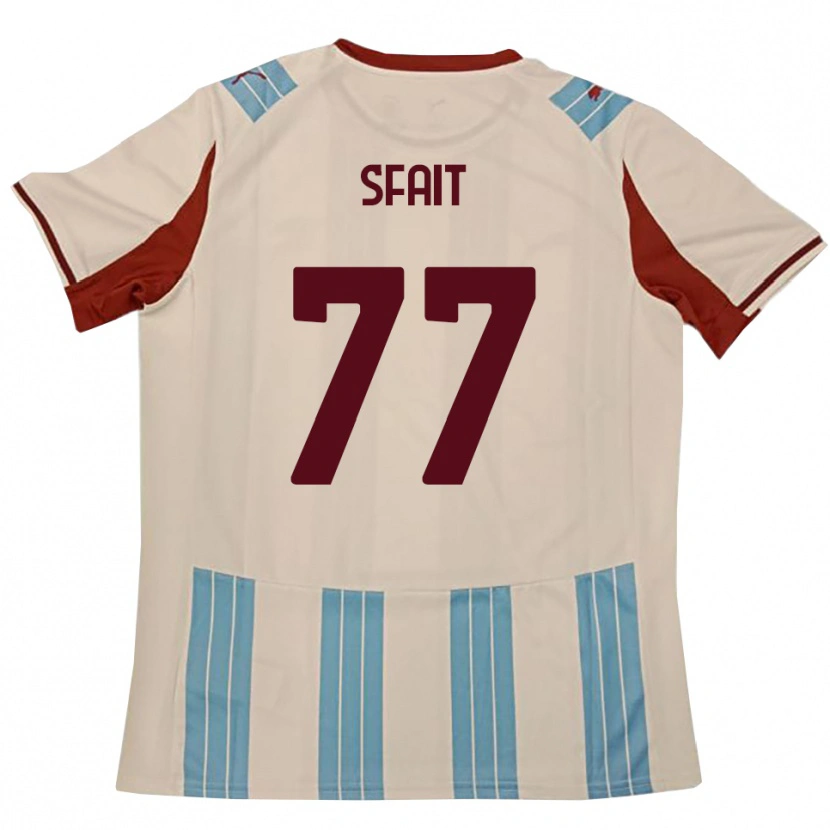 Danxen Criança Camisola Andres Sfait #77 Azul Celeste Branco Alternativa 2025/26 Camisa