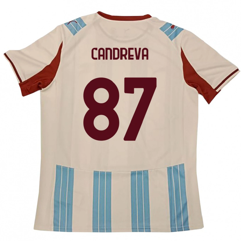 Danxen Criança Camisola Antonio Candreva #87 Azul Celeste Branco Alternativa 2025/26 Camisa